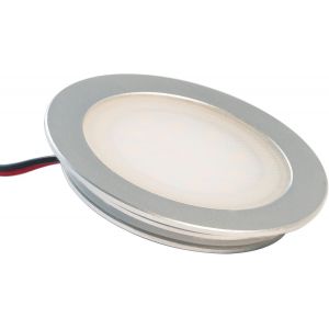 TIANYI-Spot LED ® encastrable extra plat (profondeur d`encastrement 12 mm) En aluminium anodisé mat Blanc chaud 0,9 W 12 V IP67 Pour mur, sol et plafond 1 pièce - Neuf