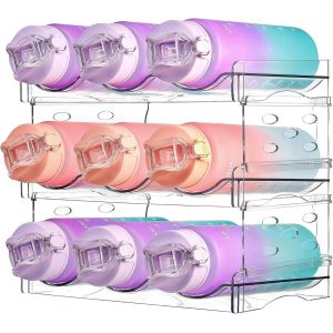 Chaas-Rangement Bouteille, Casier À Bouteilles Et Porte Bouteille, Range Bouteille Vin Pour Cuisine, Frigo, Bureau Et Armoire (3 Pièces Pour 9 Bouteilles) - Neuf