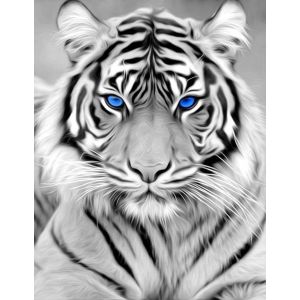 Diamond Painting Tigre,5d Peinture Diamant Broderie Diamant Kit Complet Tigre Point De Croix Diamant Peinture Pour La Décoration De La Maison 30x40 Cm - Neuf