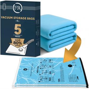 lbgwp60-Firio Grands Sac Sous Vide Couette Et Oreiller I 5 Pieces I 100X80 + 80X60 I Xxl Sac Couette Sous Vide Aspirateur I Vacuum Bags For Bedding & Clothes I Housse De Rangement Pour Linge De Lit - Neuf