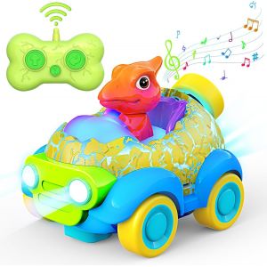 KAJGL-Voiture Telecommandé Enfant,Dinosaure Jouet Enfant 2 3 4 5 6 7 Ans Garçon Jouet Garcon 3-8 Ans Avec Musique,Lumières Led,Jeu Extérieur Cadeau De Noël Garcon Fille 2-8 Ans - Neuf