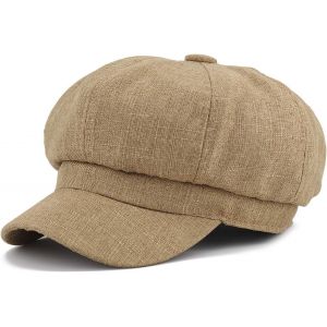 Kalanka-Casquette Gavroche Femme | Lin Synthétique, Cordon De Serrage Ajustable | Chapeau Vintage Décontracté Pour Tous Les Jours - Neuf