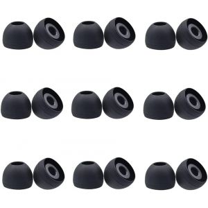 KAL-Coussinet En Silicone Pour Écouteurs 9 Paires (18 Pièces), Embouts D'Écouteurs De Remplacement Compatible Avec La Plupart Des Écouteurs (Noir, Grande) - Neuf