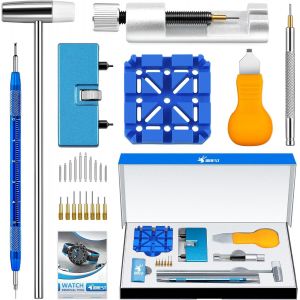 Kalanka-Jorest Kit Outil Montre, Kit Changement Pile, Chasse Goupille, Kit Reparation, Ouvre Boitier Montre, Demontage, Outil Bracelet - Neuf