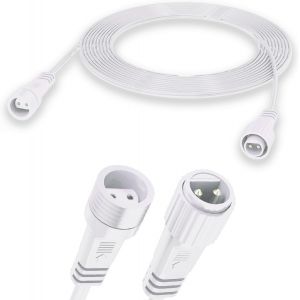 TRAHOO-Rallonge Guirlande Exterieure 2Pin 10M C&acirc;ble de Rallonge, IP65 &Eacute;tanches Connecteur 2 Broches Lumi&egrave;res F&eacute;&eacute;riques Fil de C&acirc;ble d'extension Rallonge Pur Lumi&egrave;res G40 Icicle Guirlandes de No&euml;l - Neuf