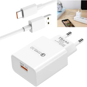 KALANKA-Chargeur Secteur Super Rapide 3.0 pour Huawei P40 P30 P20 0 P20 Pro, Mate 20 Pro,Fast pour Charging Honor 200 200 Lite, 90 90 Lite, Magic 6 Lite - Neuf