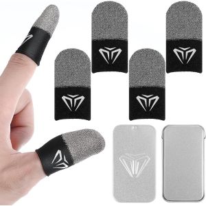 Lot De 4 Manchons De Protection Ultra-Fins En Fibre Argent&eacute;e De 0,3 Mm Pour Jeux De Jeu, Sans Couture, Anti-Transpiration, Respirants, Pour Jeux De T&eacute;l&eacute;phone[Z840] - Neuf