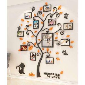 Stickers Muraux Arbre Cadre de Photo 3D DIY Mural Autocollants Arts D&eacute;coration de la Maison pour Chambre, Salon, Salle, Cadeau (Noir,M) - Neuf