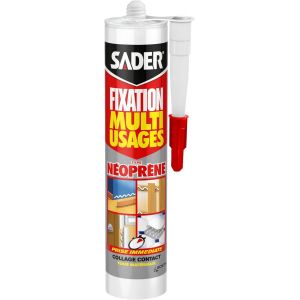 Mastic Colle de Fixation Multi-Usages - Tous Mat&eacute;riaux - Int&eacute;rieur et Ext&eacute;rieur Sous Abri - Prise Imm&eacute;diate - Colle N&eacute;opr&egrave;ne Ultra-Puissante - Couleur: Beige - Cartouche de 310 ml - Neuf
