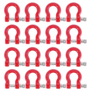 16 Pi&egrave;ces S&eacute;ries M&eacute;tal Pare-Chocs Arri&egrave;re Remorque Crochet Remorquage Manille De Sauvetage Pour 1/10 Rc Rock Crawler Voiture Trx4 -4 Scx10 - Neuf