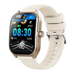 2025 IP68 montre intelligente &eacute;tanche 2.01 'AMOLED &eacute;cran incurv&eacute; Bluetooth 5.3 Fitness Smartwatch pour IPhone HUAWEI Xiaomi Samsung Gold - Neuf
