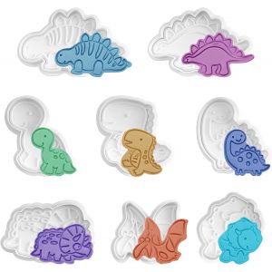 Chenquansarl-8picesemportepicesdinosauresensemblemoulesbiscuitsanimauxemportepicesfondantpistonmouledecuissontamponsbiscuitsbiscuitbricolagegaufragemoulegteaupresses - Neuf