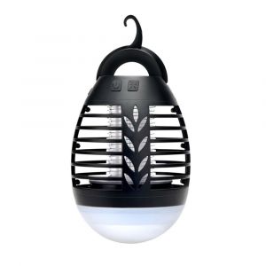 2 en 1 Moustique Tueur Lampe pour le Camping, le plein air, Imperméable à l'eau IPX6, Chargement USB, Portable avec Crochet, Mouche Répulsif, Rechargeable, Efficace, Adapté pour Intérieur, Balcon, Jardin, Randonnée - Neuf