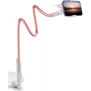 Support T&eacute;l&eacute;phone &Agrave; Col De Cygne, Support Telephone Portable Pour Lit, Support De Bras Paresseux 360 Pour T&eacute;l&eacute;phones Compatible Avec Iphone, Samsung, Appareils &Agrave; &Eacute;cran De 4"" &Agrave; 7"" (Or Rose)[Z78] - Neuf