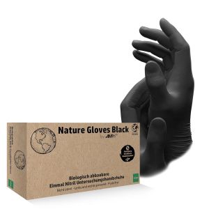 Kalanka-Ampri Gants En Nitrile Biod&eacute;gradables, Noirs, 100 Pi&egrave;ces/Bo&icirc;te, Taille M, Sans Poussi&egrave;re, Nature Gloves By Med-Ccomfort: Gants Jetables En Nitrile Disponibles Dans Les Tailles Xs, S, M, L, Xl - Neuf