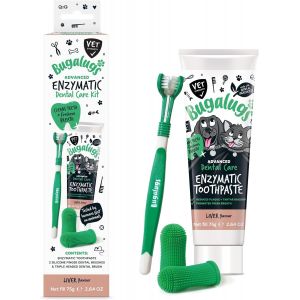 Cmws-Bugalugs Le Kit De Brosse À Dents Et De Dentifrice Pour Chien Comprend Un Dentifrice Pour Chats Et Chiens, 2 Brosses À Dents Pour Chat, 1 Brosse À Dents Pour Chien, Produits De Nettoyage Des Den - Neuf