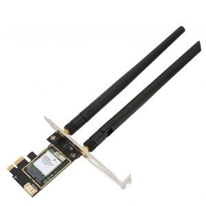 Carte PCIE WiFi 6 sans fil avec 2 antennes, 1800Mbps, 2.4Ghz, 5Ghz, prise en charge MU MIMO, Bluetooth 5.2, carte réseau sans fil pour Win10 11 - Neuf