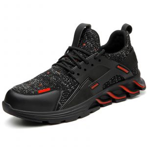Hommes Chaussures De Sécurité Embout En Acier Chaussures De Travail Randonnée Anti-Crevaison Sport Extérieur Noir Rouge,40 - Neuf