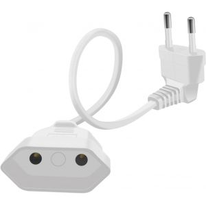 Rallonge d'alimentation Euro 2.5A 250V 625W Câble D'extension Euro Rallonge Câble Euro, pour Une Utilisation en Intérieur TV, PC, Moniteur (Blanc, 1m) - Neuf
