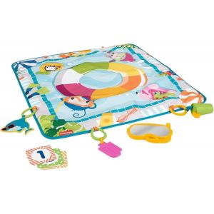 Kal-Fisher-Price Tapis D¿Activités Amusant Piscine, Tapis D'éveil Pour Bébé Avec Jouets Amovibles, Adapté Au Jeu À Plat Ventre, Dès La Naissance, Grr44 - Neuf