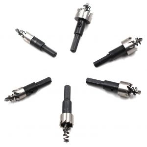 Jeu de 6 forets HSS de 12 &agrave; 22 mm pour m&eacute;taux et acier inoxydable - Neuf