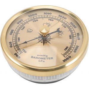 SUBZONAL-Station m&eacute;t&eacute;o murale avec barom&egrave;tre, thermom&egrave;tre et hygrom&egrave;tre &agrave; cadran, instrument de mesure m&eacute;t&eacute;orologique int&eacute;rieur/ext&eacute;rieur, barom&egrave;tre analogique multifonction pour la maison, le bureau - Neuf