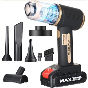 MEVRONISSHOP-A3 MAX Mini Aspirateur Souffleur, Aspirateur Voiture &agrave; main Vacuum sans fil, batterie amovible rechargeable USB. Moteur 120W. Deux vitesses adapt&eacute;es pour voiture bureau PC maison v&eacute;t&eacute;rin - Neuf