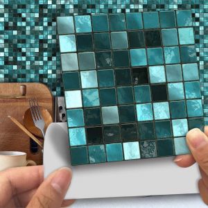 25 Pcs Auto-Adhésif de Tuile de Transfert pour la Décoration de la Maison, Peler et Coller les Carreaux de Décalque, Résistant à l'Eau Dosseret de Carreaux muraux Sticker pour salle de Bain Cuisine - Neuf