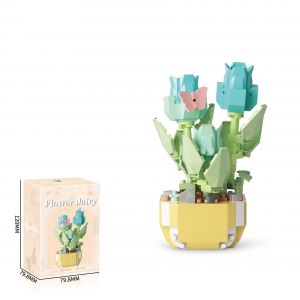 kit de construction de mini-briques pour bouquet de fleurs, cadeaux de Noël - Neuf