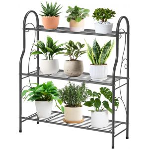 Nouvelhorizonstore-Support Pour Plantes &Agrave; 3 Niveaux, &Eacute;tag&egrave;re &Eacute;chelle En M&eacute;tal Pour Plantes D'int&eacute;rieur Et D'ext&eacute;rieur, &Eacute;tag&egrave;re &Eacute;tanche Pour Le Salon, Le Balcon, Le Jardin - Neuf