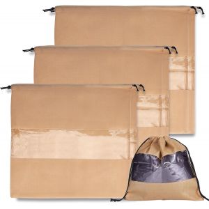 6 Pochette De Rangement En Tissu Non Tiss&eacute; Pour Sac &Agrave; Main 3 Tailles Sacs &Agrave; Cordon Anti Poussi&egrave;re Avec Fen&ecirc;tre Transparente Approvisionnement En Poussi&egrave;re De Ficelle Pour Sacs &Agrave; Main Sacs - Neuf