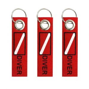 Sac de plongée étiquette de bagage avec porte-clés porte-clés voyage plongée sous-marine sac à dos sac drapeau porte-clés porte-clés - Type 3 piece Type 1 - Neuf