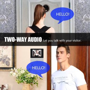 Sonnette video intelligente WiFi 2.4G, controle par telephone WiFi, 130¡ã, 720P, sans fil WiFi - Neuf