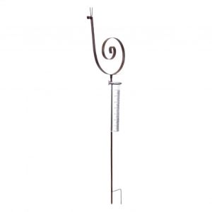 Pluviom&egrave;tre en forme d'escargot pour jardin - Pluviom&egrave;tre d'ext&eacute;rieur en m&eacute;tal avec piquet, 91 x 20 cm, motif escargot, pour mesurer les conditions m&eacute;t&eacute;orologiques dans votre jardin. - Neuf