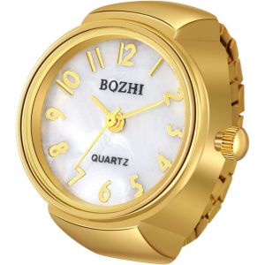 Montre Pour Homme Et Femme Simple Et &Eacute;l&eacute;gant Grand Cadran Num&eacute;rique Cadran Sangle &Eacute;lastique Bague Montre Unisexe.[J533] - Neuf