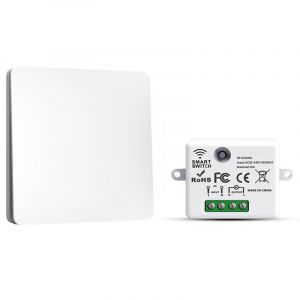 JEXNOVASHOP-RF433 Lot de 1 interrupteurs d'&eacute;clairage sans fil sans fil sans fil avec &eacute;metteur et contr&ocirc;leur r&eacute;cepteur 10 A 240 V - Neuf