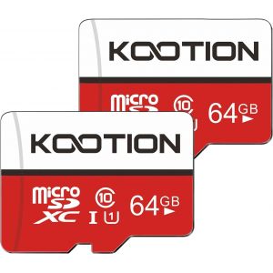 Carte Micro SD 64 Go Lot de 2 Carte M&iquest;&iquest;moire UHS-I Vitesse jusqu'&iquest;&iquest; 90 m/s,TF Micro SDXC, Classe 10, U1 pour Drone/Dash Cam/Camera/Phone/Nintendo-Switch/PC/Tablet(64 Go*2, U1) - Neuf