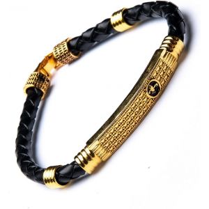 Kal-Rudraksha Shiv Om Trishul Damroo Kada Pour Homme | Bracelet Manchette Lord Shiva Bahubali Pour Homme | Kada Religieux En Laiton | Bracelet De Taille Libre Pour Rakshabandhan - Neuf