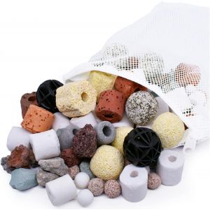 Filtre D'aquarium-Accessoires Pour Filtre D'aquarium-Anneaux En Céramique-Médium Filtrant Biologique-Anneaux En Céramique-Perles Biochimiques Poreuses-800 G. - Neuf