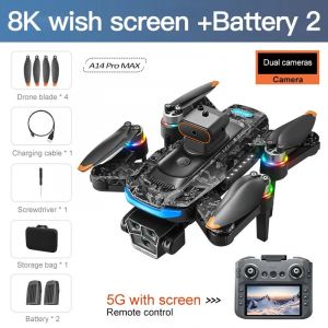 Xiaomi Drone Pro 8k Wifi Gps 3 Cameras, Modele: 2 Batteries - Neuf
