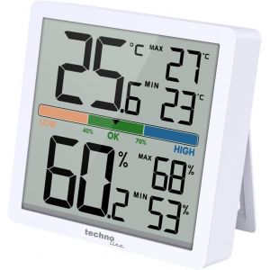Technoline WS9472 Hygrom&egrave;tre, thermom&egrave;tre, humidim&egrave;tre, thermom&egrave;tre num&eacute;rique, station de temp&eacute;rature, support magn&eacute;tique, r&eacute;tro&eacute;clairage, affichage direct - Neuf