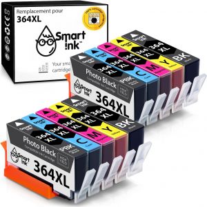 Cartouche d&iquest;Encre Compatible pour HP 364 XL 364XL High Yield 10 Pack (2 Noir & 2PBK Cyan Magenta Jaune) pour HP Photosmart 5510 5520 6510 6525 B210a C5380 Deskjet 3070A 3520 Officejet 4620 - Neuf