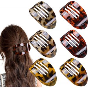 6 Pi&egrave;ces Pince Cheveux Femme, Pince Plate Cheveux Antid&eacute;rapantes, Tenue Forte, Accessoires Cheveux &Eacute;l&eacute;gants Pour Cheveux &Eacute;pais Fins - Neuf
