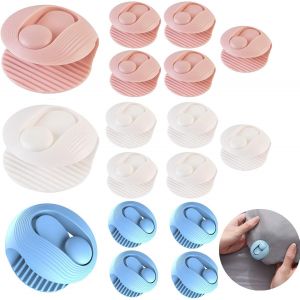 Clips de Housse de Couette, 18Pièces Clip Drap de Lit sans Aiguille Attaches de Couette Anti-Dérapant Pince Couette pour Draps Rideaux Chaussettes (3 Coloris) - Neuf