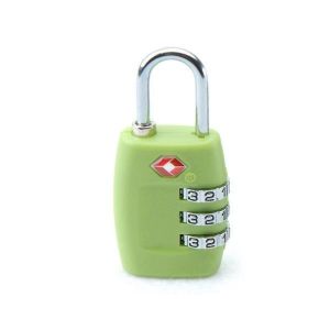 Cadenas à combinaison à 3 chiffres TSA-335, approuvé par la TSA, pour bagages, boîtes à outils et sacs à dos - Alliage de zinc et plastique durables, vert - Neuf