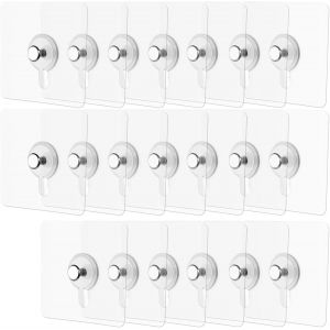 YEMAESRE-LotDe 20 Accroche Tableau Sans Percer,Fixation Tableau Sans Percer, Fixation Cadre Adhesif Murale Attache Languette Accroche Tableau Crochet Cadre Pour Accroche Cadres Photo, Art Mural - Neuf