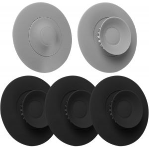 Lot de 5 bouchons d'&eacute;vier de cuisine universels en silicone-Bouchon de vidange pliable-Anti-odeur-Pour salle de bain,baignoire,lavabo - Neuf