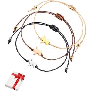Kalsw-3 Pi&egrave;ces De L'ange Gardien Bracelet De La Chance,Bff Amiti&eacute; Bracelets Tissu A Serrer Bracelet Ange Porte-Bonheur Cadeau Pour Adolescents Filles Femmes Meilleure Amie Bapt&ecirc;me Communion Anniversa - Neuf