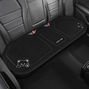 Coussin Voiture Siege En Pur Lin,Coussin De Si&egrave;ge De Voiture,Coussin De Si&egrave;ge Auto Avec Ours De Dessins Anim&eacute;s,Housse De Si&egrave;ge Voiture Auto Antid&eacute;rapant Pour Car Suv(Noir,132x50cm) - Neuf