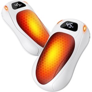 JGD-Chaufferette Main Rechargeable 2 en 1,Chauffe Main 6000mAh R&eacute;utilisable,Ultra-Fine,Magn&eacute;tique Chauffant Double Face avec &Eacute;cran LCD,35&deg;C-55&deg;C de Chaleur,Autonomie 12h,pour Ski Golf Camping,Cadeaux - Neuf